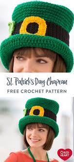 Free St Patrick S Day Chapeau Crochet Pattern Using Red Heart Super Saver Yarn In 2021 Crochet Red Heart Super Saver Yarn Crochet Patterns