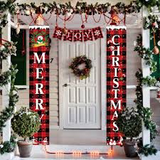 You will get to know christmas decorations diy homemade, christmas decorations diy for teens bedrooms beds & christmas decorations diy outdoor front doors. Clearance Newway Family Christmas Decoration Year Red Buffalo Lattice Porch Logo Indoor And Outdoor Front Door Living Room Kitchen Wall Party Christmas Banner Walmart Com Walmart Com