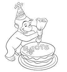 Curious George Birthday Google Search Curious George Coloring Pages Birthday Coloring Pages Curious George Birthday