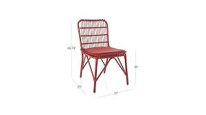 Kruger Ribbon Red Dining Chair With Sunbrella Ribbon Red Cushion In Dining Furniture Red Dining Chairs Outdoor Furniture Cushions Furniture