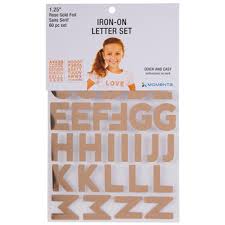 Rose Gold Foil Letter Iron On Applique Alphabet Hobby Lobby 1934512