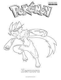 pokemon coloring pages zeraora important ideas coloriage sgraffite