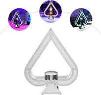 Ace Of Spades Champagne Bottle Presenter - LED Lighted Display With Remote  Control Colors