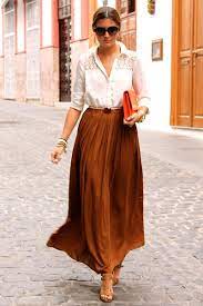 Burnt Orange Maxi Skirt Sefif Com Br