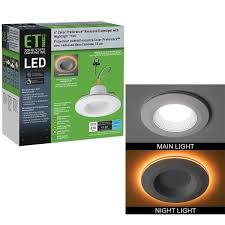 Eti 6 In Selectable Cct Integrated Led Recessed Light Trim With Night Light Trim Feature 670 Lumens Dimmable 8 Pack 53804102 8pk The Home Depot In 2020 Recessed Lighting Night Light Recessed Light Trim