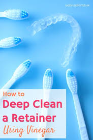 In a warm bowl of water, use 50% water, 50% hydrogen peroxide, a couple table spoons of baking soda and brush. How To Clean Retainers With Vinegar Get Green Be Well