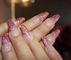 This is a color that many of the girls love to have in their nail polish set. Glitter Acrylic Nails