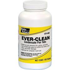Your air conditioner's condensate drain line removes the condensation that forms as your ac systems remove excess moisture from the air. Hydro Balance Ever Clean Condensate Pan Tablets 100 Tablets Per Package Hd Supply