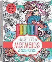 Coloring books for adults and children. Kaleidoscope Colouring Mermaids And Seahorses Hinkler Books Hinkler Books 9781488915222