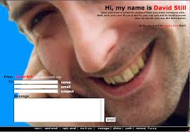 The entry page at http://davidstill.org, with a form from which email...