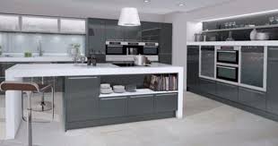 Crafted with solid oak frames and veneered centre panels, these shaker style units are as functional as they are beautiful. Grey Gloss Units White Worktop Kitchen Design Modern Kitchen Accessories Kitchens And Bedrooms