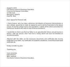 Free 9 Financial Aid Appeal Letter Templates In Ms Word Pdf Google Docs Pages