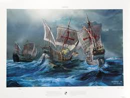 As was tradition for spanish ships of the day, she bore a female saint's name, santa clara. The Nina Pinta And Santa Maria Land Ho Rogallery