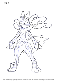 Coloring page mega evolved pokémon mega tyranitar 248 248. Dessin Pokemon Lucario Image Result For Pokemon Lucario Coloring Pages Pokemon By Catching The Aura Emanating From Others It Can Read Their Thoughts And Movements Daisey Sease
