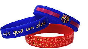 Fc Barcelona Set Of 3 Wristband Blue Red Soccer Others