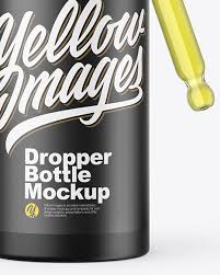 Frosted Amber Glass Dropper Bottle In Bottle Mockups On Yellow Images Object Mockups