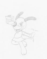Toontown Dog Sketch | Dog Sketch, Dogs, Doggy