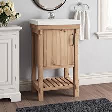 Rustic wood shelf, bathroom sink shelf, moden farmhouse bathroom decor, plant shelf, wood plant stand, countertop shelf, storage shelf. Wayfair Solid Wood Bathroom Vanities You Ll Love In 2021