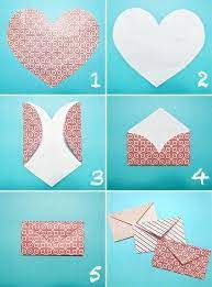 Bend back the flap, and insert your letter, card, or other contents. How To Make An Envelope From A Heart Shaped Piece Of Paper Crafts How To Make An Envelope Diy Envelope
