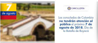367.196 contagios en el país. Los Consulados De Colombia No Tendran Atencion Al Publico El 7 De Agosto De 2018 Dia De La Batalla De Boyaca Consulado De Colombia En Washington D C