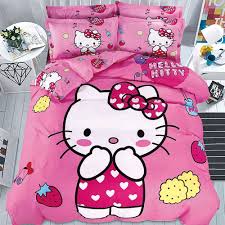 Sophisticated hello kitty bedroom is the bedroom for girls that can be customized with images of hello kitty to evoke the magical ambience of french castles. Hello Kitty Kid S Bedding Set Bed Linen Store Italy