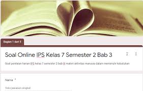 Soal Online Penilaian Harian Ips Kelas 7 Semester 2 Edukasi Ips