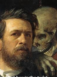 Guy with Skeleton Violin Painting