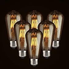 Antique Vintage Edison Bulb 4 Pack 60 Watt Amber Warm Glow Lightingbestsellers Com