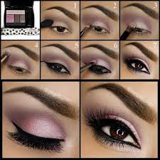 Braune Augen Lila Geschminkt Schritt Fur Schritt Anleitung Fur Das Augen Make Up Der Braut Eye Makeup Eyeshadow For Blue Eyes Eyeshadow