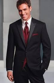 Mens Black And Burgundy Suits Black Suit With Burgundy Tie Google Search Groomsmen Attire Black Groom And Groomsmen Attire Prom Suits
