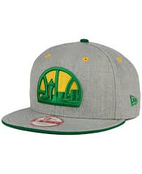 New Era Seattle Supersonics Heather 9fifty Snapback Cap Sports Fan Shop By Lids Men Macy S Snapback Hats Cap Snapback Cap