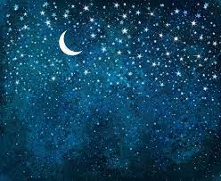 Dark sky with stars and moon. Night Sky Stars Moon Dark Blue Photo Backdrops Dbd 19449 In 2021 Night Sky Stars Christmas Photography Backdrops Night Skies