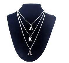 Alpha Kappa Alpha Sorority Multi Layer Silver Necklace Layered Necklaces Layered Necklaces Silver Silver Bar Necklace