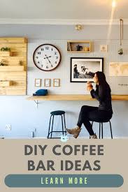Sit your shelf on it's side, attach the back shelf with wood glue and nails. 20 Diy Coffee Bar Ideas