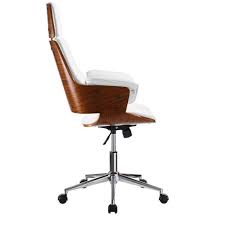 Bureaux & chaises de bureau. Fauteuil De Bureau Simili Cuir Blanc Concorde Univers Du Bureau