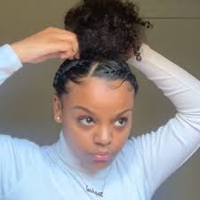 4.double space bun hairstyles with curly hair. High Puff Tutorial In 2021 Natural Hair Styles Easy Natural Curls Hairstyles Natural Braided Hairstyles