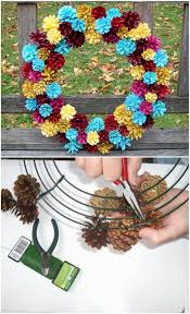 Then sprinkle on the glitter. How To Turn Pine Cones Into Lovely Zinnia Flowers The Whoot
