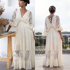 Bohemian Wedding Dress Romantic White Dress Boho Wedding Dress Maxi Wedding Dress Plus Size Dress Boho Dresses Long Maxi Dress Wedding White Maxi Dress Boho