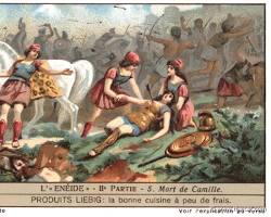 Image of Aeneid Book 11 classical art Camilla warrior death Etruscans