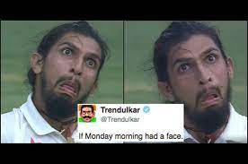 He made a very funny face trying to. 16 Jokes That Have Already Been Made About Ishant Sharma S Face When He Mocked Steve Smith