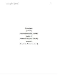 Apa Style Term Paper Three Authors Three Affiliations Cover Page Template Cover Page Template Word Essay Title Page
