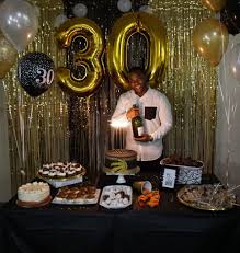 Birthday Ideas Black Theme Black And Gold Party Decorations Black And Gold Theme Dirtythirty Decorations Under 60 Bucks Birthday Decorations For Men 30th Birthday Decorations 30th Birthday Party Decorations