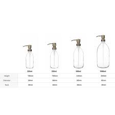 Clear Glass Soap Dispenser With