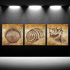 Their natural conical bore is used to produce a musical tone. Amazon Com Iknow Foto Seashell Wall Decor Coastal Wall Art Ocean Beach Picture Framed Modern 3 Pieces Vintage Small Conch Shell Painting Print On Canvas For Bathroom Kitchen Decoration Posters Prints
