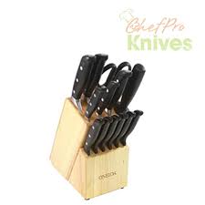 The set includes a quality santoku (5in) and chef knive both knives feature one piece stainless steel construction for lasting durability and use! Oneida Triple Rivet Cutlery Set 14 Pc 55267 Chefproknives Com