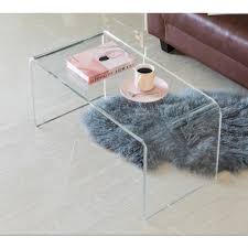 Τραπεζάκι σαλονιού #coffee_table #livingroom #table #τραπεζακι #plexiglass. Bold Tones 32 In Clear Medium Rectangle Acrylic Coffee Table Qi003600 The Home Depot
