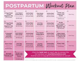 You'll need to wait until seven days after your postnatal bleeding (lochia) has stopped to hop (or maybe step tentatively) into the pool. Postpartum Workout Plan 30 Day Calendar Nourish Move Love