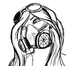 Pin By Ruscundil On Projects For People Gas Mask Drawing Mask Drawing Gas Mask Art