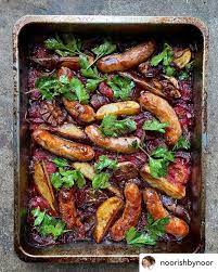 Yotam Ottolenghi On Instagram One Tray Meals Sweet And Sour Plums And Sausages How To And Recipe Details In My Highlig Ottolenghi Recipes Sour Plum Sausage