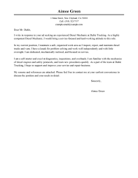 Diesel mechanic cover letter examples. Diesel Mechanic Cover Letter Examples Mechanics Livecareer